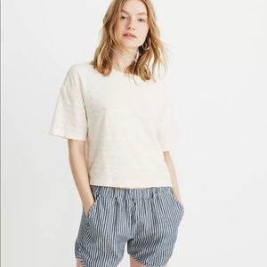Madewell Texture & Thread Scallop-Stripe Top